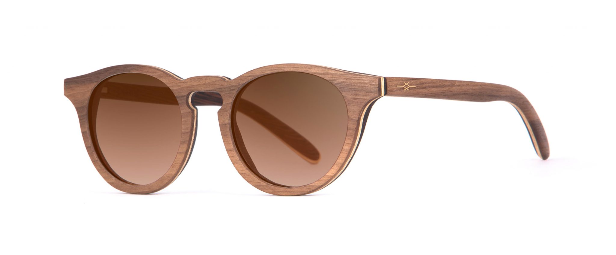 Charlie Iconic Walnut Designer Sunglasses VAKAY