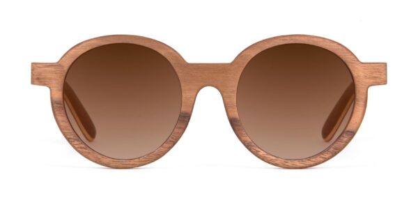 Hippy Hippy Walnut Round Designer Sunglasses VAKAY