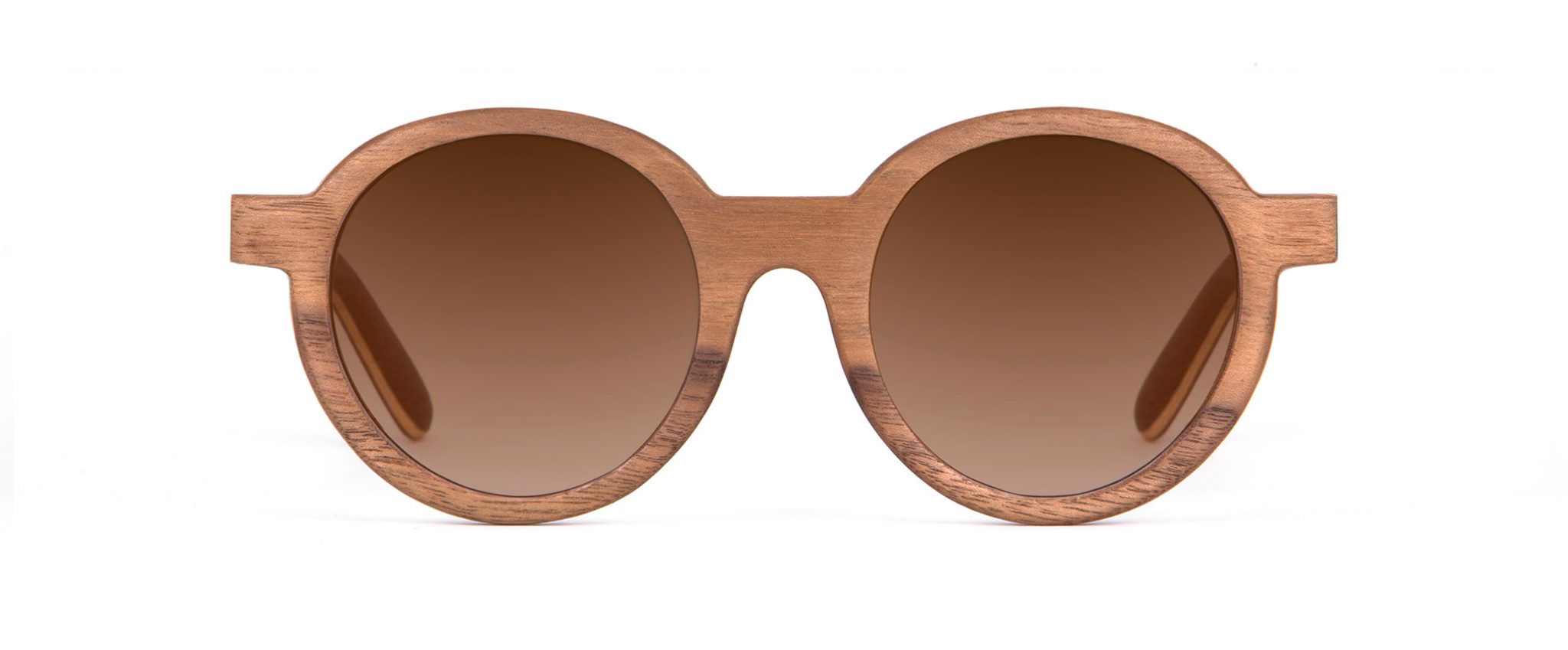 Hippy Hippy Walnut Round Designer Sunglasses VAKAY