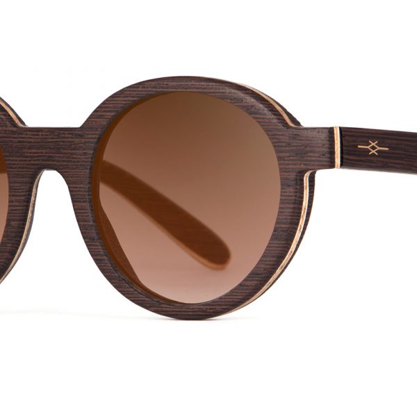 Hippy Wenge Round Designer Sunglasses VAKAY