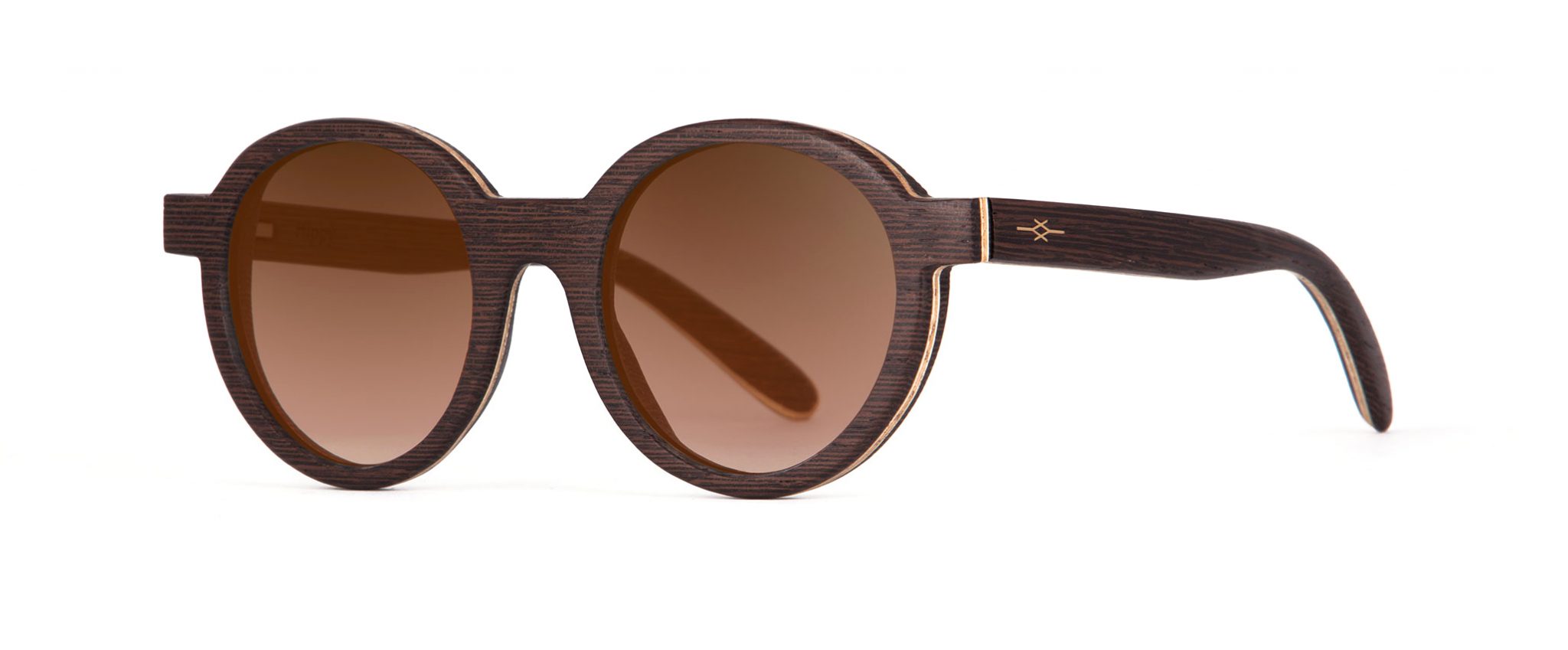 Hippy Wenge Round Designer Sunglasses VAKAY